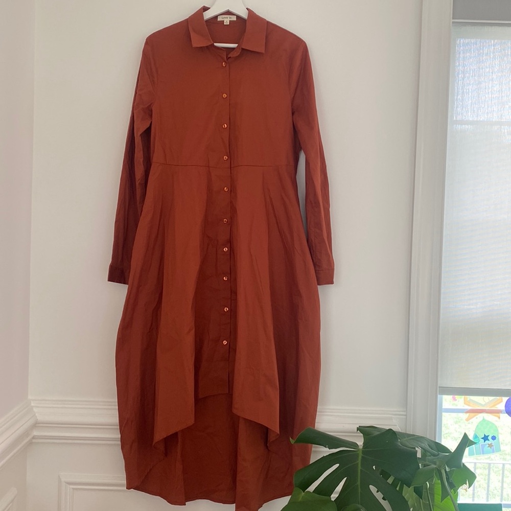 MAXI Button down womens shirt dress